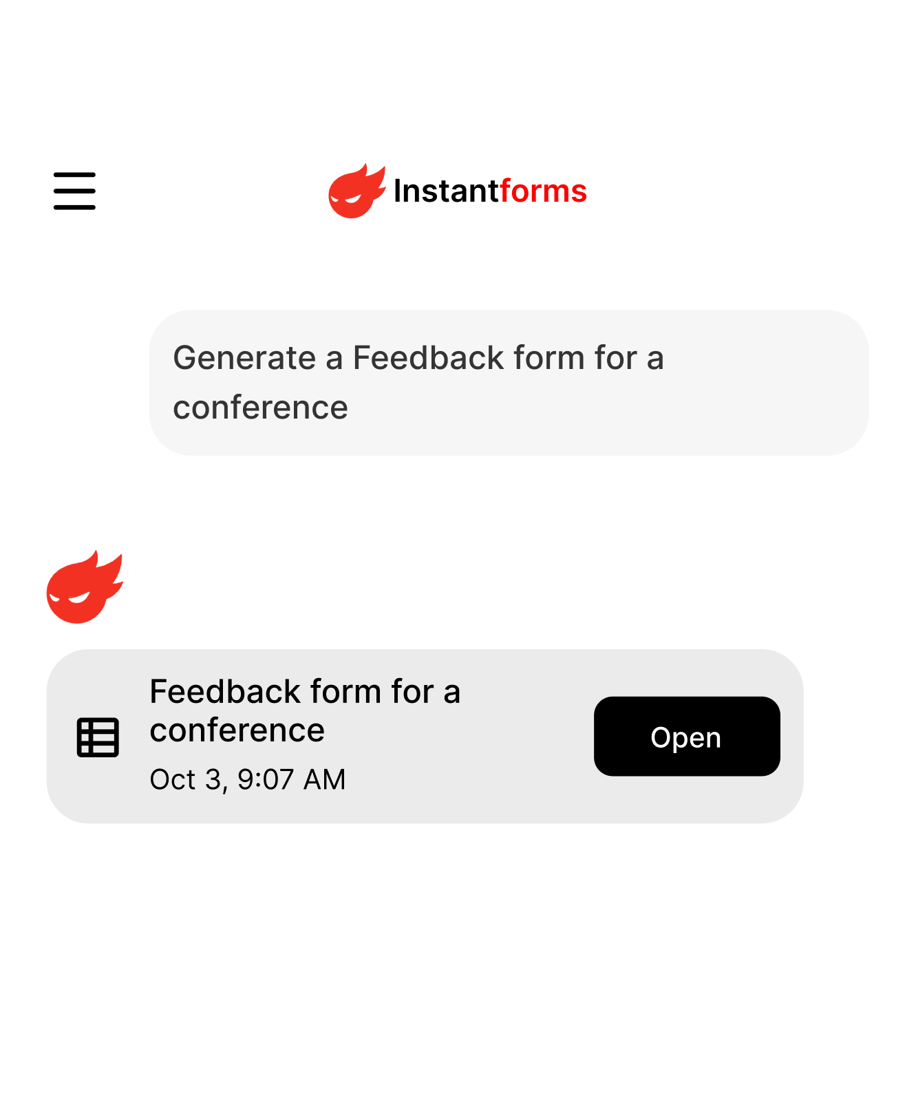 Instantforms app preview